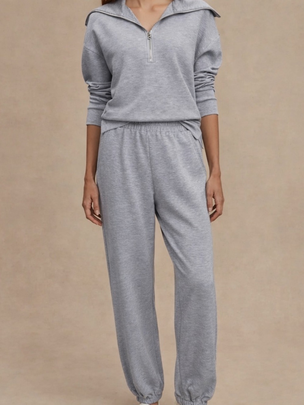 Varley Heather Gray Elastic Cuff Jogger Sweatpants - Cozy Lounge - Size XL